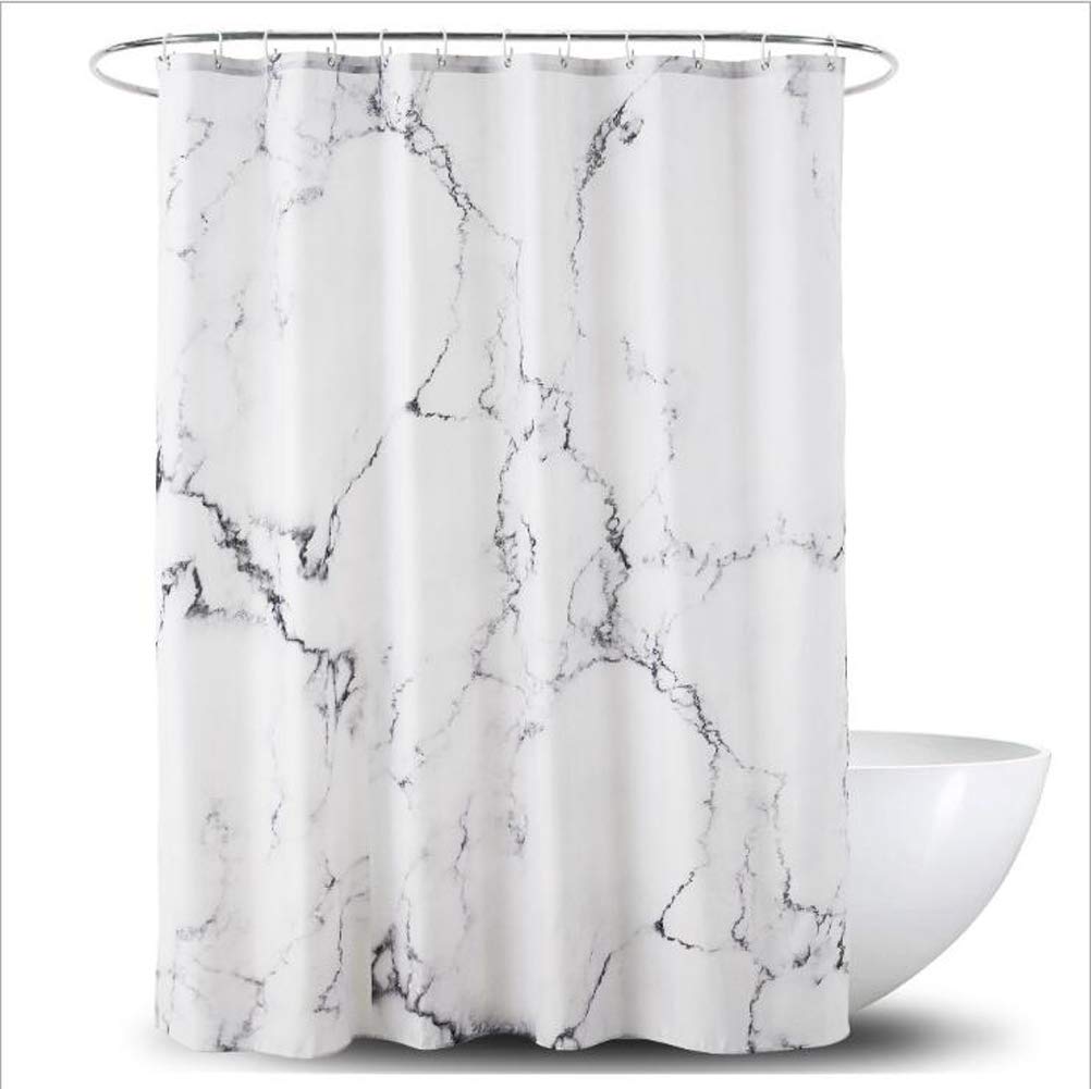 EmyTock Shower Curtain,Soft Polyester Marble Printing Waterproof, Mold/Mildew Resistant Shower Curtain For Bathroom,72-Inch By 79-Inch(WxH)