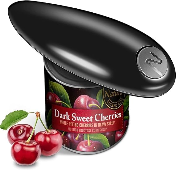 Electric Can Opener for Elderly, Arthritis Patients and Chefs for Hands Free Opening of Cans, Electric Can Opener for Opening Round Tin Cans of All Sizes