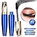 Primal Soapworks 4D Silk Fiber Lash Mascara blue, Fiber Lash Mascara Waterproof, Thicker, Voluminous Eyelashes, Dramatic Extension, Smudge-proof, Natural Fiber Mascara, Long-lasting