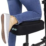 Vive Knee Walker Pad Cover - Padded Memory Foam Accessory for Knee Scooter and Roller - Improves Leg Cart Comfort During Injury - Soft Padding Easily Attaches to Most Walkers (Black)