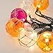 LIDORE Fairy Light Nautical Fishing Floats Coastal Buoy Beach Style String Lights Set. Set of 10 Warm White Lighting. Orange Clear and Purple