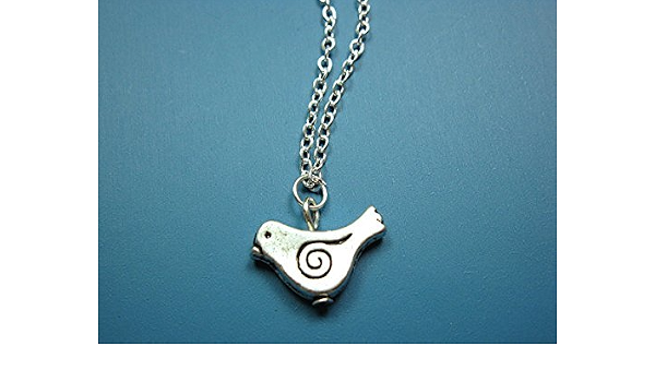 Little Bird Necklace - Silver Chain 