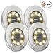 Maggift Solar Ground Lights, 8 LED Garden Pathway Outdoor In-Ground Lights, 4 Pack (Warm White)
