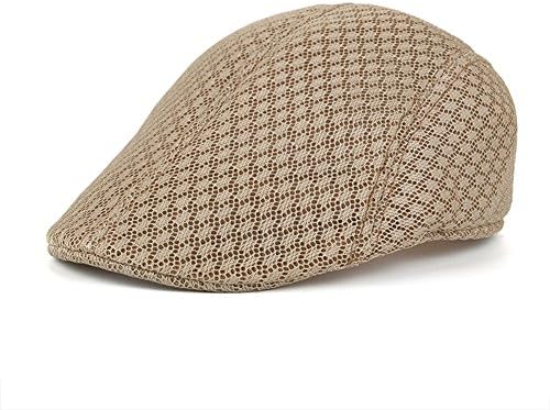 Men's Cotton Flat Newsboy Cap Ivy Gatsby Cabbie Driving Hunting Hat Summer
