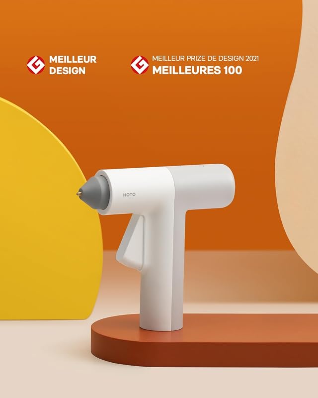 Pistolet à Colle Chaud Sans Fil, Style Minimaliste, Chauffage 30s