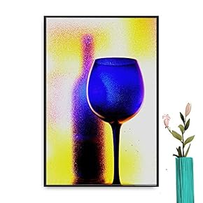 Framed Red Wine Home Artwork for Living Room Bedroom
