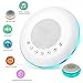 White Noise Sound Machine for Sleeping, 20 Non-Looping Soothing Sounds Lullaby Colorful Night Light Timing Baby Therapy Sound Machine, Auto-Off Timer Battery or USB Output Charger (White)