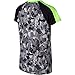 New Balance Boys' Big Print Performance T-Shirt, Black/Lime Glow/Camo, 10/12