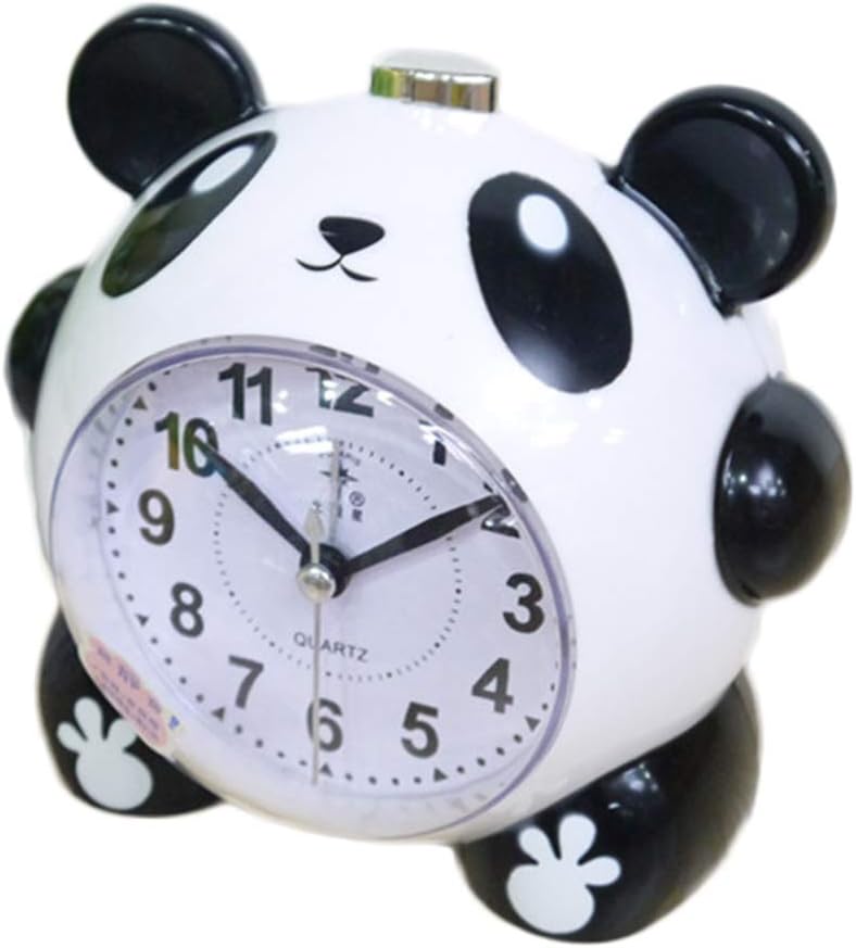 Mini Cartoon Panda Alarm Clock Wake Up with NightLight Animal Creative
