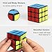 CACUSN Speed Cube 3x3 | Anti-Pop Structure and Tension Adjustable | 3x3 Stickers Puzzle Cube with Cube Stand | Basic Edition