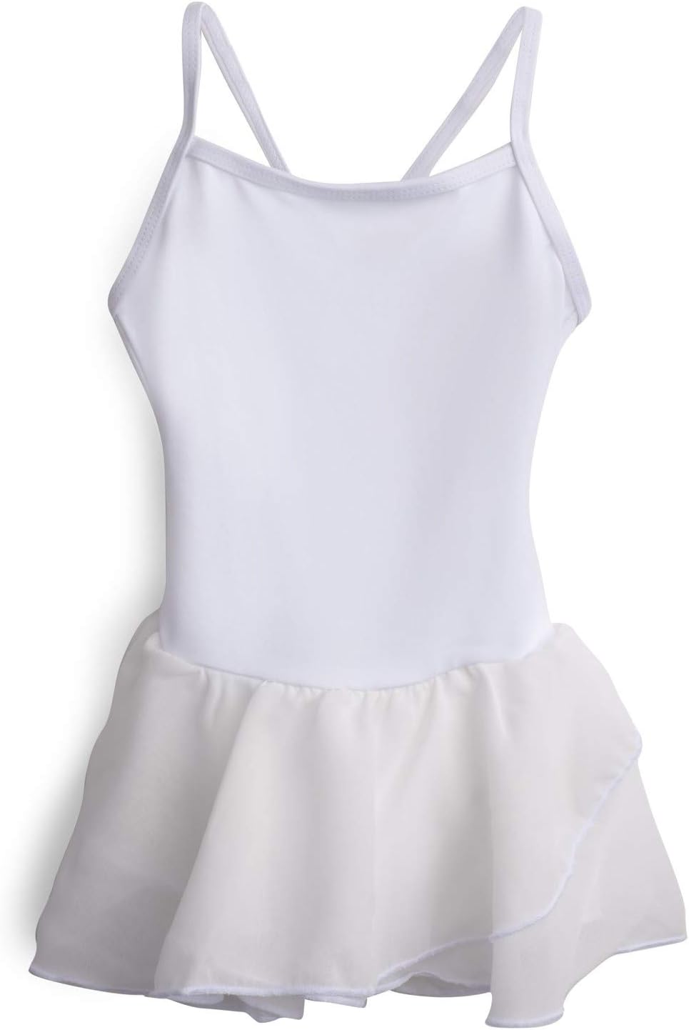 Elowel Kids Girls Basic Skirted Camisole Leotard  (Size 2-14 Years) Multiple Colors