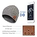 blueear Bluetooth Beanie Hat Bluetooh 5.2 Headphone Wireless Winter Knit Hats with Stereo Speaker and MIC 15 Hours Working Time for Outdoor Sports Grey