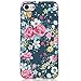 iPhone 7 Case for Women,iPhone 8 Case, Cute Pink White Roses Floral for Girls Kids Clear Bumper Best Soft Silicone Rubber Matte TPU Protective Cover Slim Fit Phone Case for iPhone 7/iPhone 8
