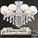 Lightinthebox Crystal Chandelier Modern Ceiling Light Fixture Contemporary European Mini Style Elegant Luxury 9 Lights for Dining Room Bedroom Living Room US Local Fast Delivery