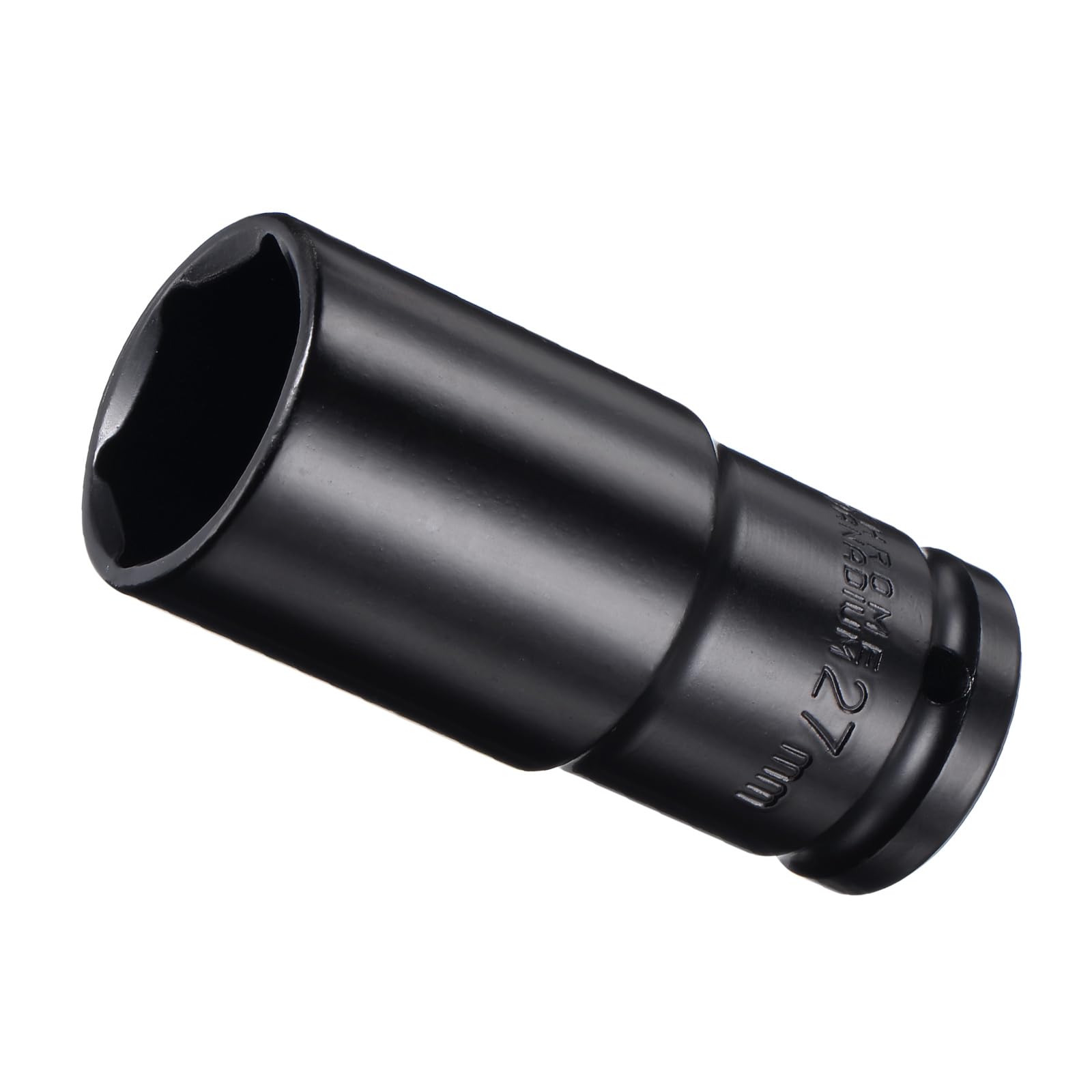CoCud Deep Impact Socket, 1/2" Drive 27mm Socket, CR-V Steel Rounded Corner Design 6-Point Deep Impact Socket - (Applications: for Screw Removal) — image 1