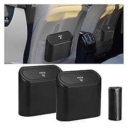 Mini Car Trash Can With Lid, Small Automotive