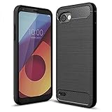 LG Q6 Case, LG G6 Mini Case, LG Q6 Plus Case - Suensan TPU Shock Absorption Technology Raised Bezels Protective Case Cover for LG LG Q6 (TPU Black)