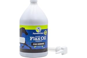 Farmers Own Cold-Pressed Flax Oil for Horses - 4L Gallon Jug - Rich in Omega-3 for Joint Health, Coat Shine & Insulin Resista