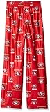 NFL San Francisco 49ers Youth Boys 8-20 Sleepwear All Over Print Pants, Large (14-16), Crimson