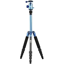 Amazon Com Sirui T 005 5 Section Aluminum Tripod Max Height 51 Inch Supports 8 8 Lbs Blue Camera Photo