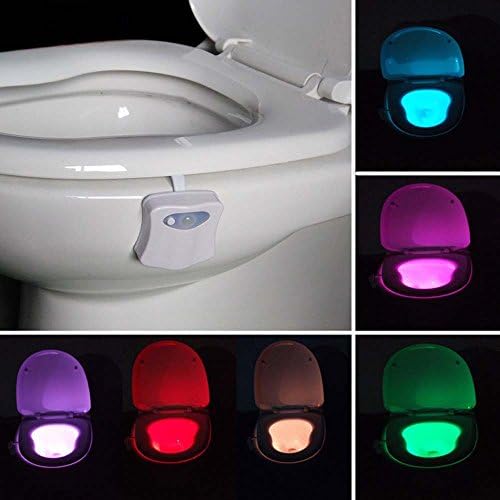 Smart Bathroom Toilet Nightlight LED Body Motion Activated On/Off Seat Sensor Lamp 8 Color PIR Toilet Night Light Lamp Hot