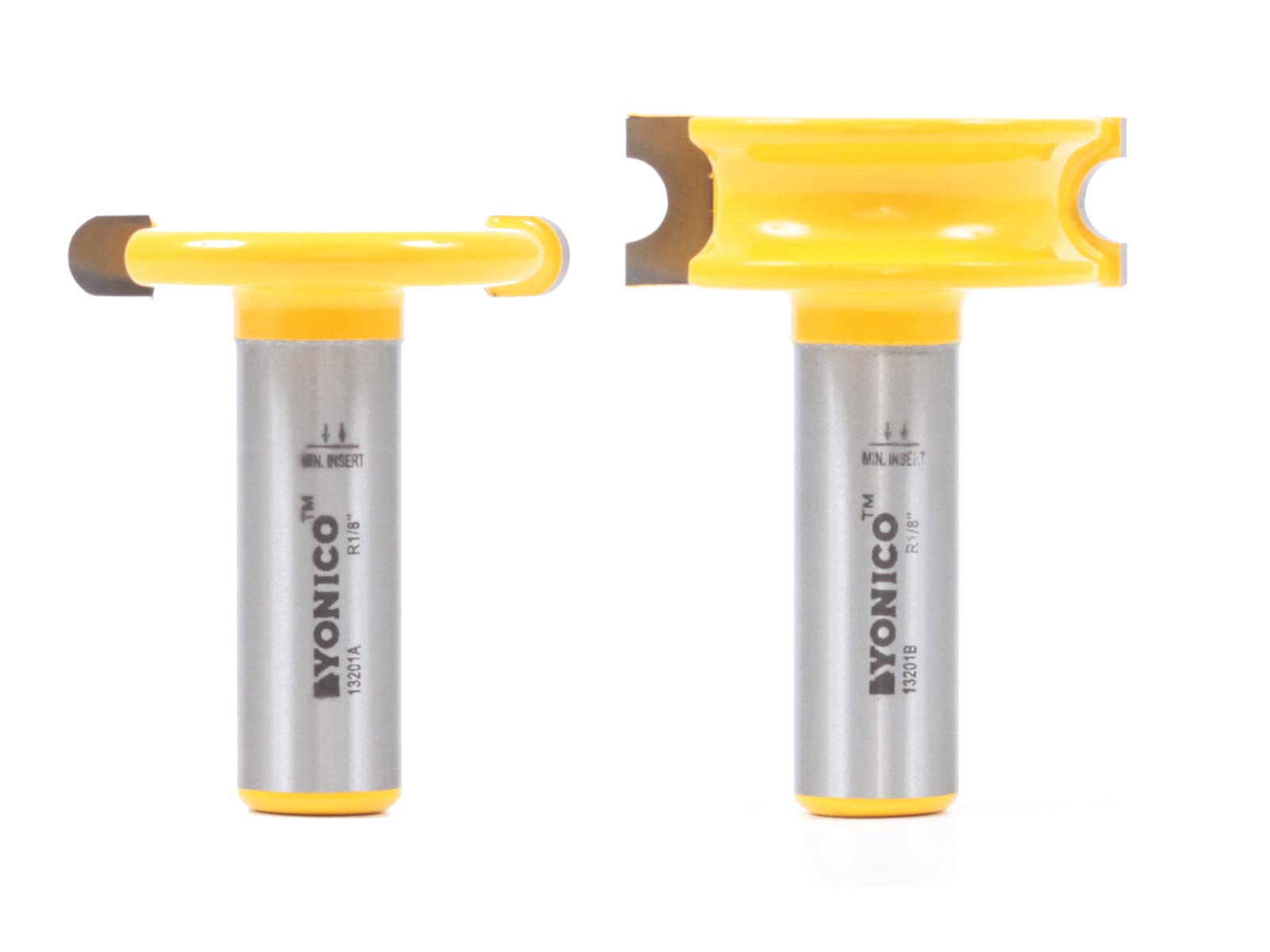 Yonico 13201 1/4-Inch Bead 2 Bit Canoe Joint Router Bit Set 1/2-Inch Shank