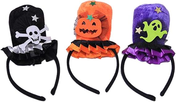 Amazon Co Jp Lurrose ハロウィン カチューシャ カボチャ 髪飾り ヘアアクセサリー 3ピース 服 ファッション小物