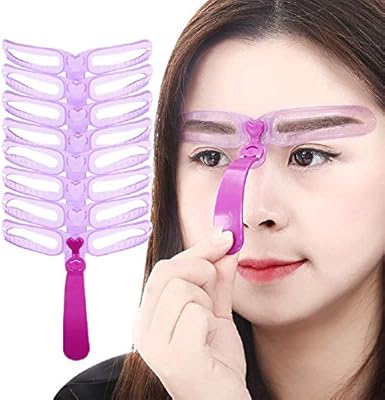 8 قطع استنسل حواجب مختلفة أداة مساعدة الحواجب مجموعة استنسل تزيين الحواجب قوالب تشكيل استنسلات الحواجب بطاقة دليل رسم الحواجب قالب تشكيل الحواجب Amazon Ae