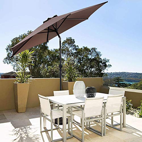Mua Nightcore 9 Foot Outdoor Water Uv Resistant Patio Umbrella Tan Tren Amazon Má»¹ Chinh Hang 2020 Fado