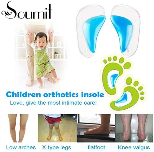 Placehap New Branded Kids Gel Orthotic Orthopedic Insoles for Children Shoes Flatfoot Corrector Arch Support Orthotic Pads Baby Toddler