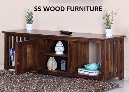 SS WOOD Furniture Solid Sheesham Wood TV Unit/TV Stand/TV Cabinet
