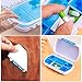 Moisture Proof Travel Pill Organizer Holder, Qtimal 2 Pack Portable Pill Box Case, 6 Separate Compartments for Medication and Supplements, Bonus 1 Airtight Keychain Pill Container