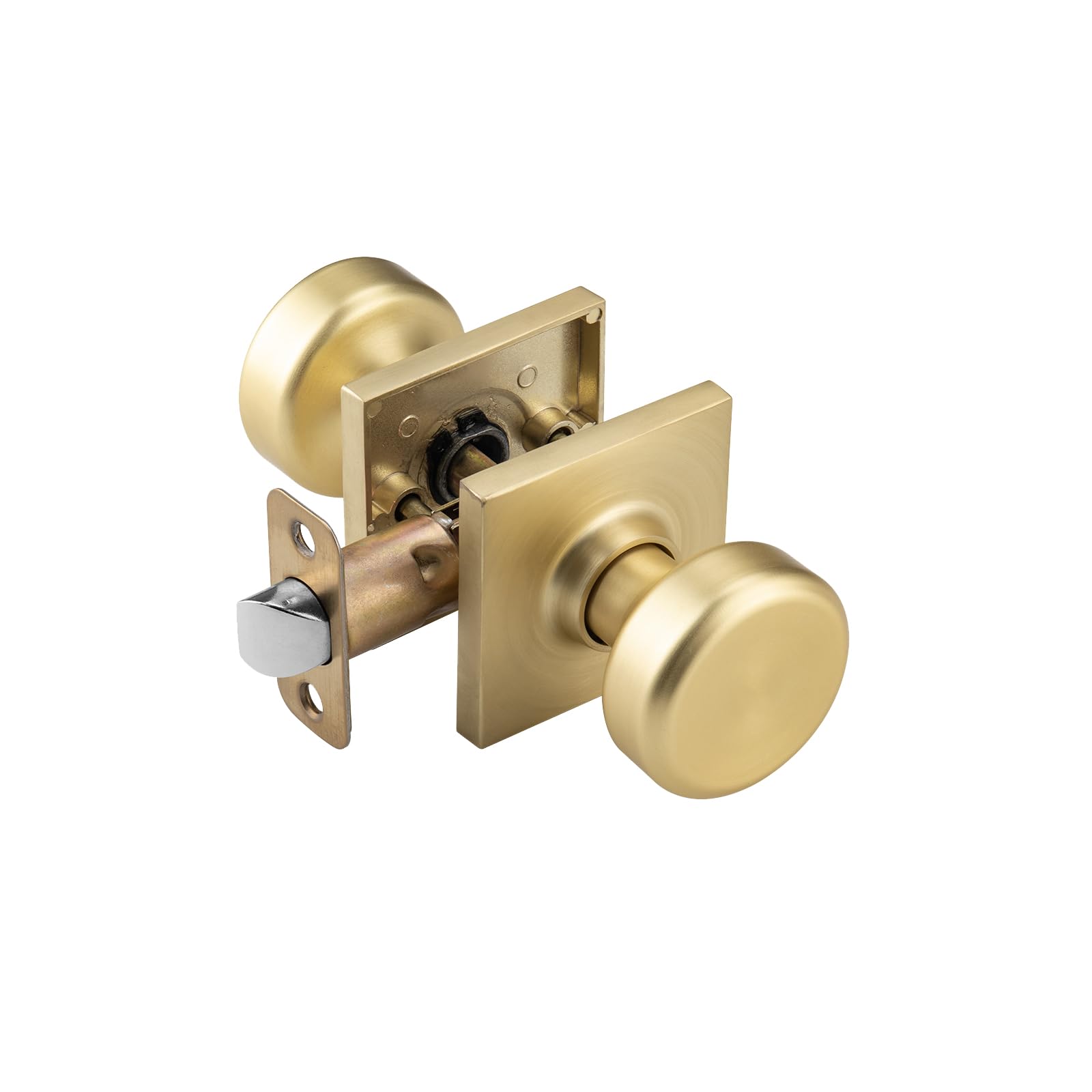 Photo 1 of **UNKNOWN MISSING PIECES/ DAMAGES*** NCSEN Gold Interior Door Knobs for Hall & Closet, Pismo Doorknob with Square Rosette