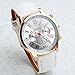 Top Plaza Fashion Women's Analog Watch, PU Leather Band Rose Gold Tone, Black+White, Pack of Two