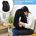 Inflatable Travel Pillow,Flight Sleep Pillow, Portable Air Travel Set with Ear Plugs, Eye Mask, Multifunctional Neck Rest Pillow for Airplanes,Cars, Buses, Trains, Office Napping (Black)