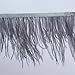 KOLIGHT Pack of 2 Yards Natural Dyed Ostrich Feathers Trim Fringe 4~5inch for DIY Dress Sewing Crafts Costumes Decoration (Gray)