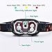 Zure Bright 300 Lumens LED Headlamp Flashlight for Running, 5 Lighting Modes Head Lamp for Adults, USB Rechargeable (Batteries Included)