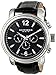 Akribos XXIV Men's AK734SSB Swiss Quartz Movement Watch with Black Dial and Black Genuine Leather Strap