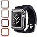 PEYOU Compatible for Apple Watch Band 38mm with Case, [5 Colors Cases for Free] Full Armor Shockproof Rugged Protective Case with Strap Band Compatible for Apple iWatch 38mm Series 3/2/1