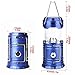 ZLXING Solar Lantern Portable Collapsible Rechargeable for Outdoor Camping Hiking Emergency,3 Colors (Blue)