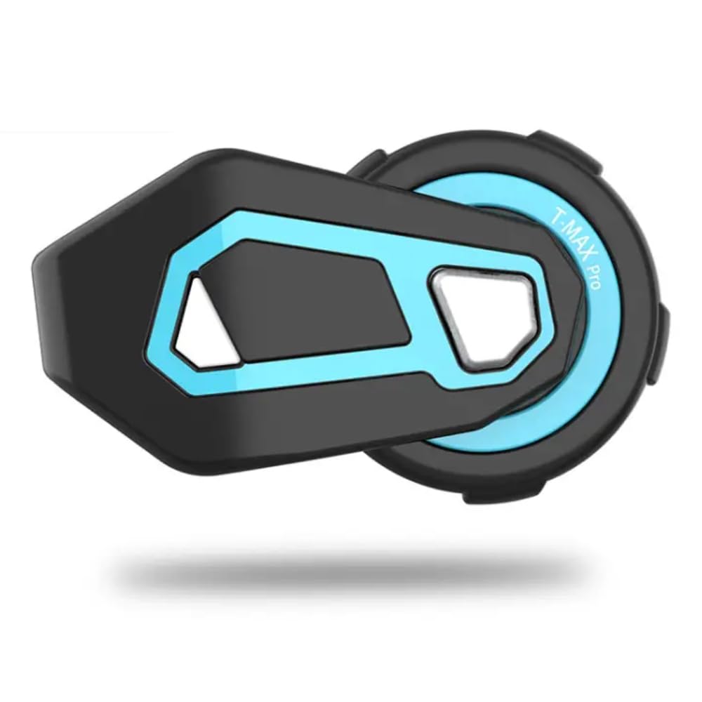 FreedConn Motorcycle Communication System for 6 Riders Group Intercom, T-max Helmet Bluetooth Headset Intercom for Motorbike Skiing,Range 1500m,IP65 Waterproof,FM Radio,Universal Pair,1 Pack
