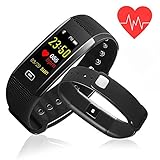 Fitness Tracker,Newest K-berho Colorful Screen Heart Rate Blood Pressure Blood oxygen Monitor Waterproof Activity Tracker and Workout Tracker Bluetooth Smart Bracelet Watch for IOS & Android
