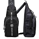 Outtop New Vintage Unisex Small Military Outdoor Tactical Shoulder Backpack Sling Pack Chest Bag (Black)