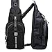 Outtop New Vintage Unisex Small Military Outdoor Tactical Shoulder Backpack Sling Pack Chest Bag (Black)