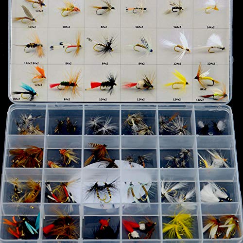 YAZHIDA Realistic Flies Fly Fishing Flies kit Fly Assortment Trout