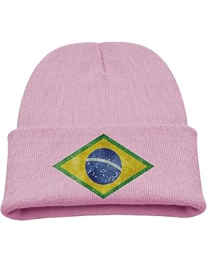 Brazil Brasil Distressed Flag Boy's Warm Hat Cute Cotton Cap Beanies