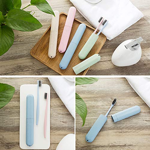 Neworkg 12 Pack Superior Travel Toothbrush Case, Plastic Toothbrush Holders, Portable Breathable Toothbrush Storage Box For Travel, Business, Camping, School(4 Colors) - Thumbnail 4