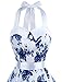 Dressystar Vintage Polka Dot Retro Cocktail Prom Dresses 50's 60's Rockabilly Bandage Blue White M