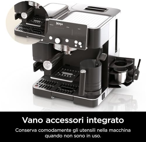 Luxe Premier Macchina per caffè 3 in 1, per caffè espresso, con estrazione a freddo e filtrato, 4 impostazioni automatiche predefinite per la schiuma, Nero ES601EUBK