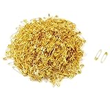 18mm x 5mm Gold Tone Metal Clothing Trimming Fastening Safety Pins 1000 Pcs